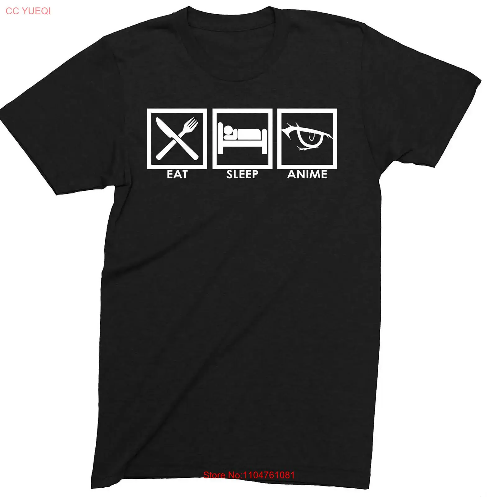 Vintage Fashion Ideas - Eat Sleep Anime Funny Novelty T