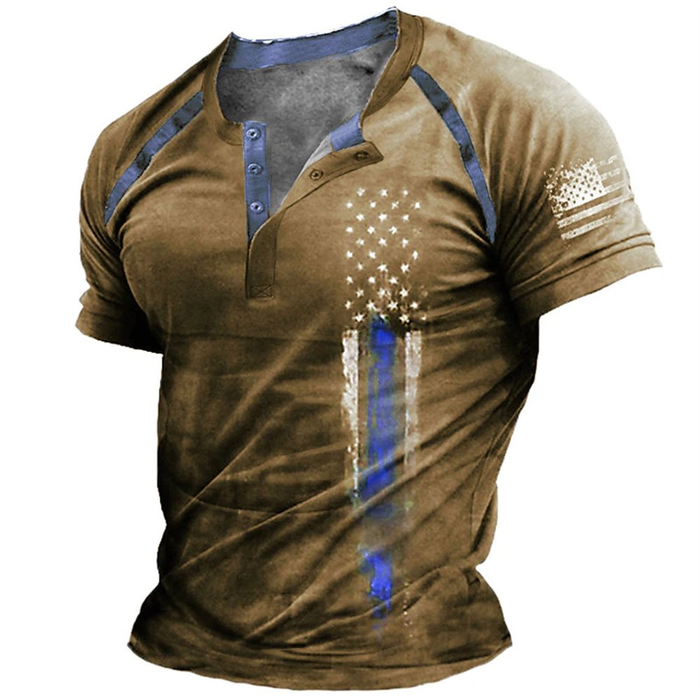 Vintage Urban Fashion - Funny 3D American Flag Print Men's