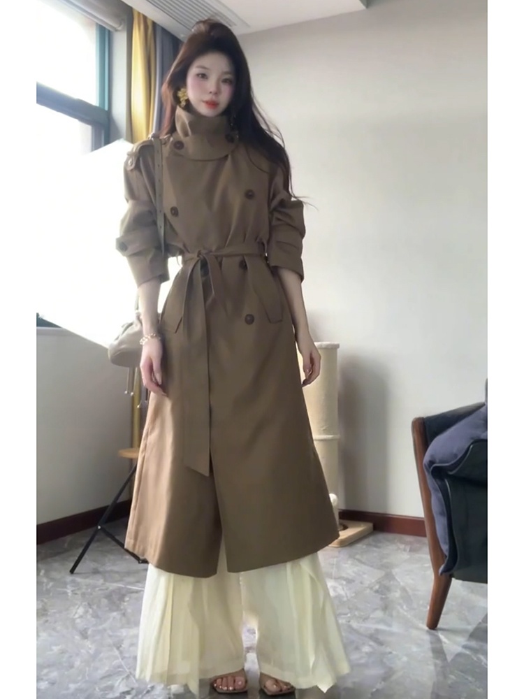 Vintage Fashion Years - Strive Elegant Double-Row Button Stand-Collar Windbreaker