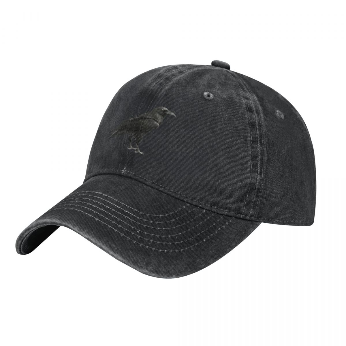 Vintage Fashion Outlet - Vintage Black Crow Raven Silhouette Baseball