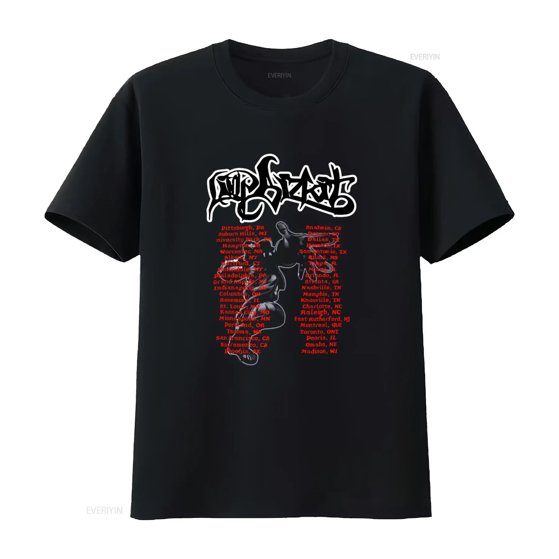 Vintage Fashion Ideas - Limp Bizkit Band Tour Black Cotton