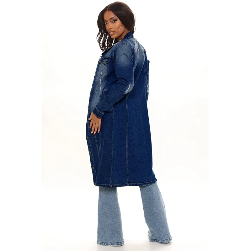 Cotton Denim Coat Women Spring - Patchwork Jean Jacket review and price