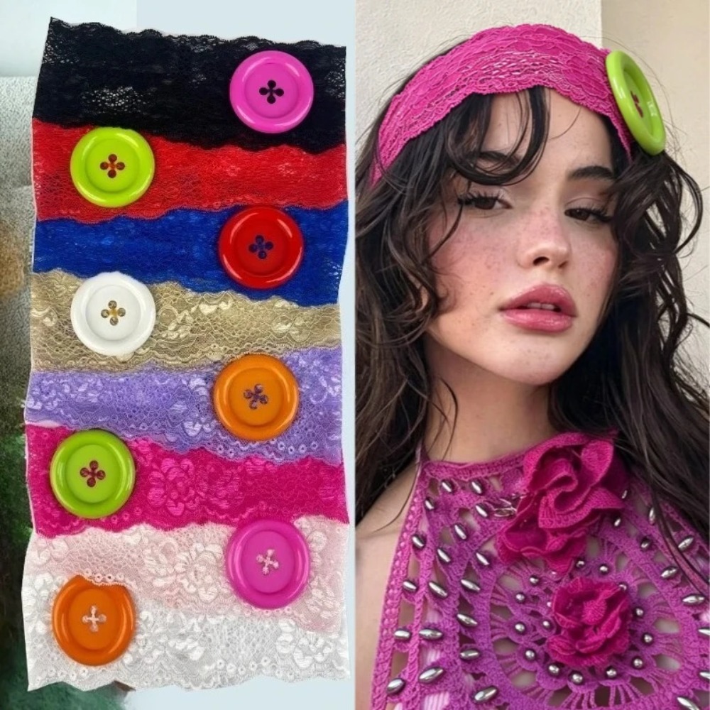 Fashion Plastic Lace Headband  - Vintage Fashion Show review and price