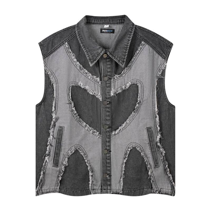 European and American mens Lap - Patchwork Jean Jacket review and price