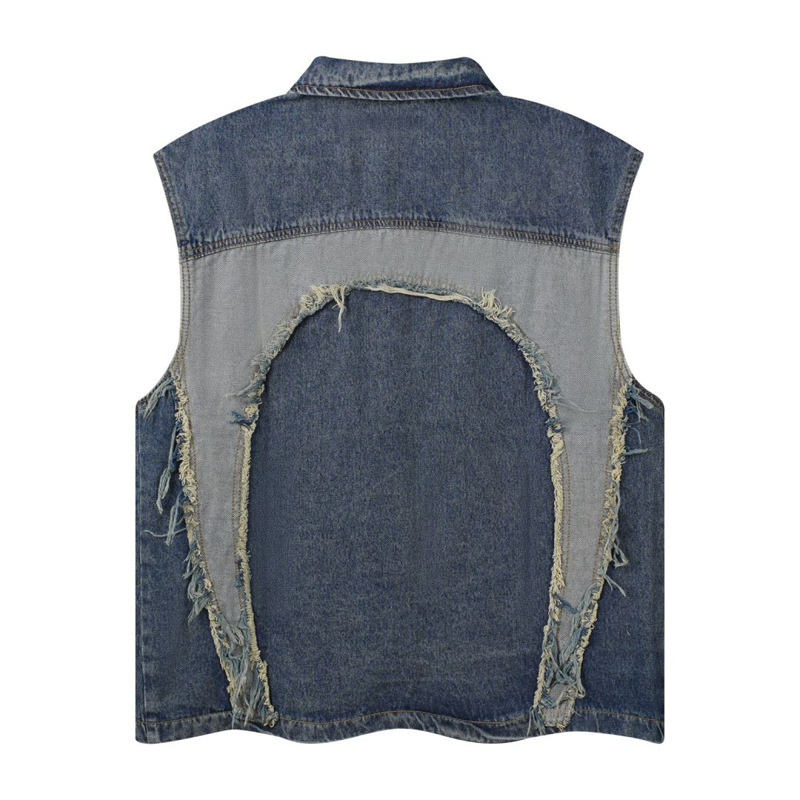 European and American mens Lap - Patchwork Jean Jacket review and price