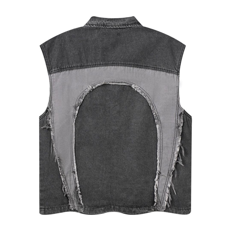 European and American mens Lap - Patchwork Jean Jacket review and price