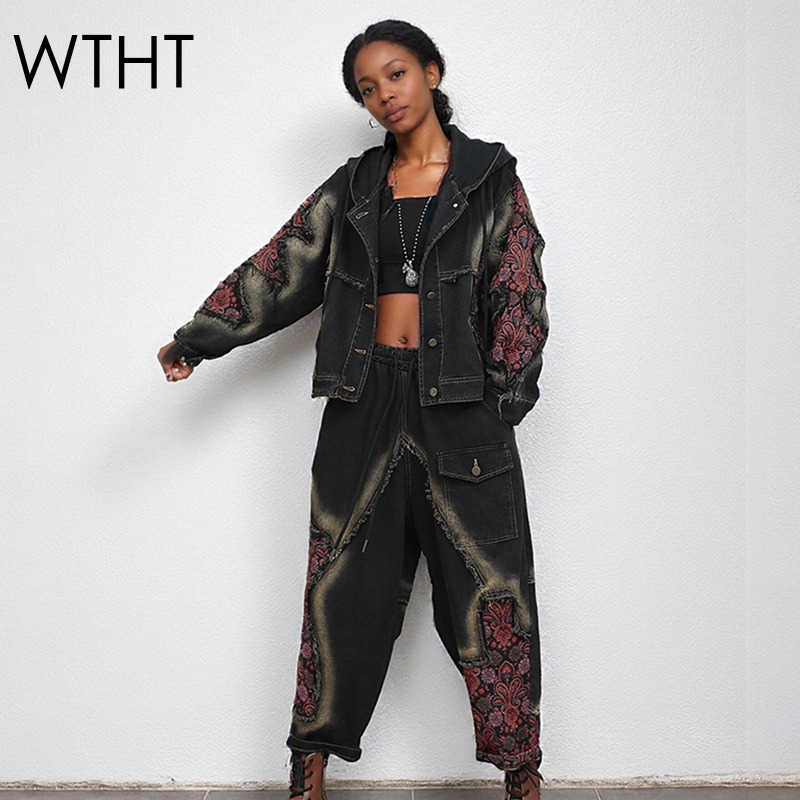 WTHT Fashion Women's Wash Patc - Patchwork Jean Jacket review and price