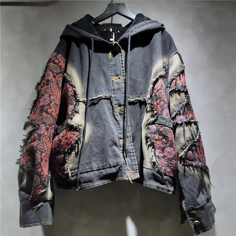 WTHT Fashion Women's Wash Patc - Patchwork Jean Jacket review and price