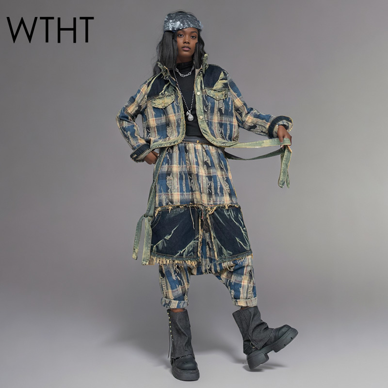 WTHT Fashion Women's Irregular - Patchwork Jean Jacket review and price