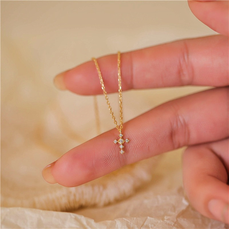 S925 Sterling Silver Cross Zir - Vintage Fashion Show review and price