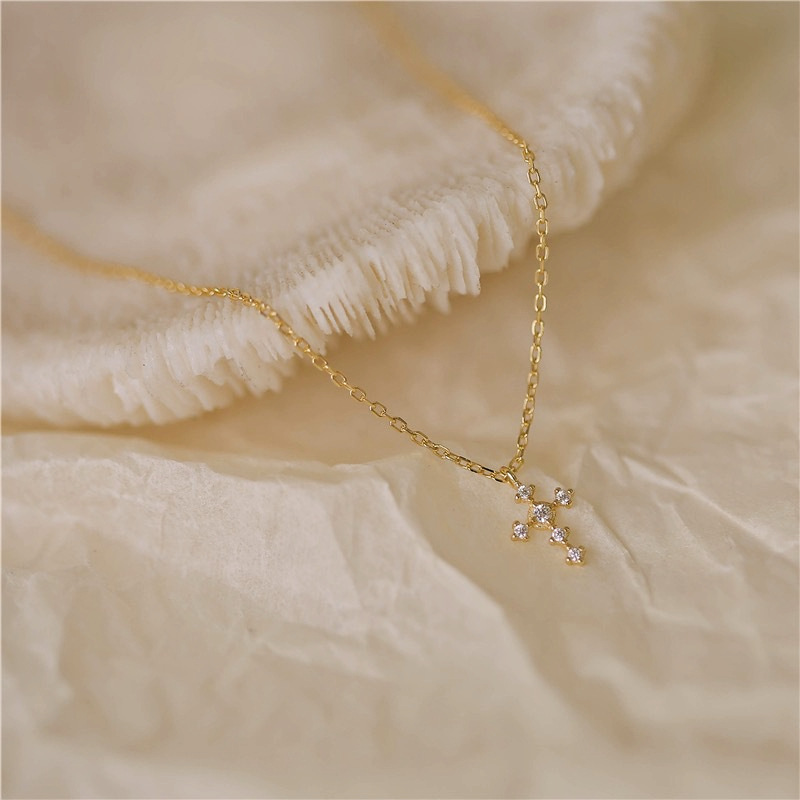 S925 Sterling Silver Cross Zir - Vintage Fashion Show review and price