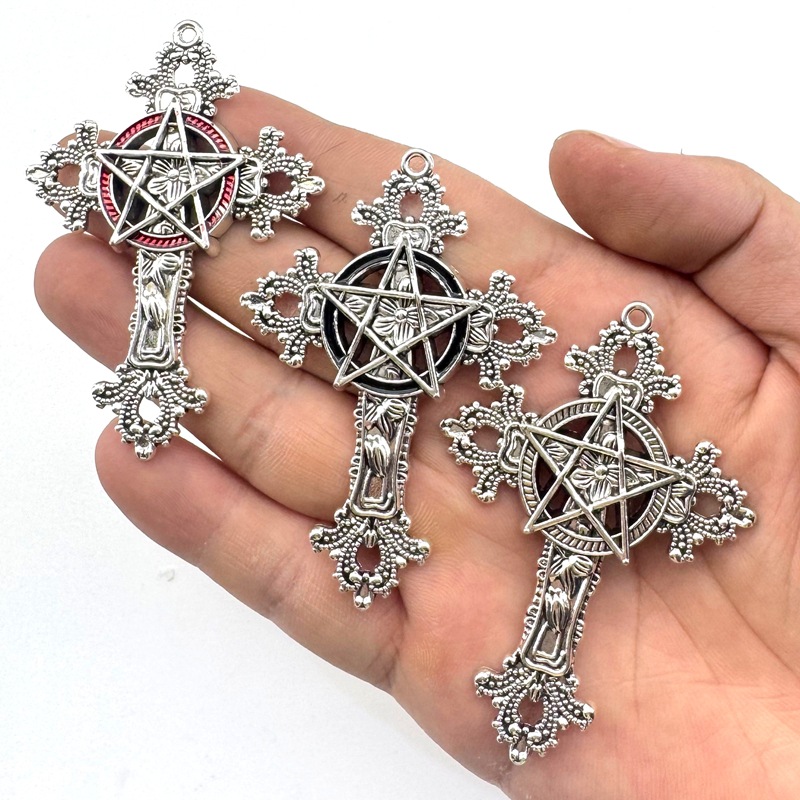 2pcs 30x15mm Gothic Big Cross  - Vintage Urban Fashion review and price