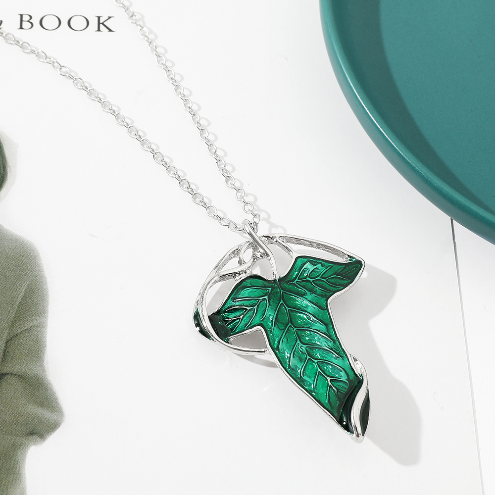 Vintage Green Leaf Pendant Nec - Vintage Fashion Show review and price