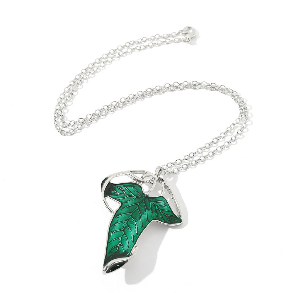 Vintage Green Leaf Pendant Nec - Vintage Fashion Show review and price