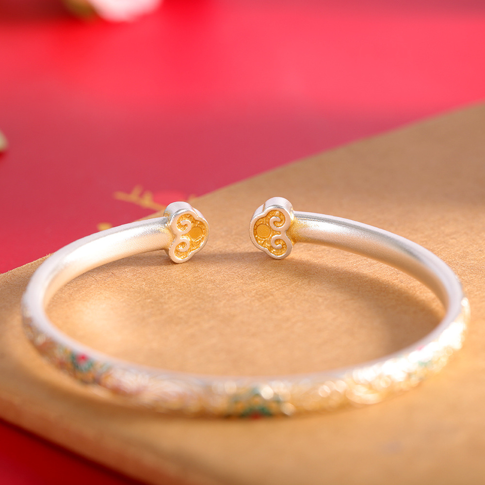 New Enamel Rosette Open Cuff B - Vintage Fashion Ideas review and price