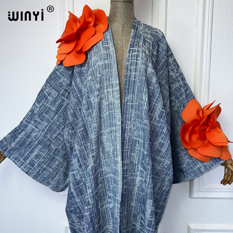 WINYI Kimono Catwalk model was - Patchwork Jean Jacket review and price