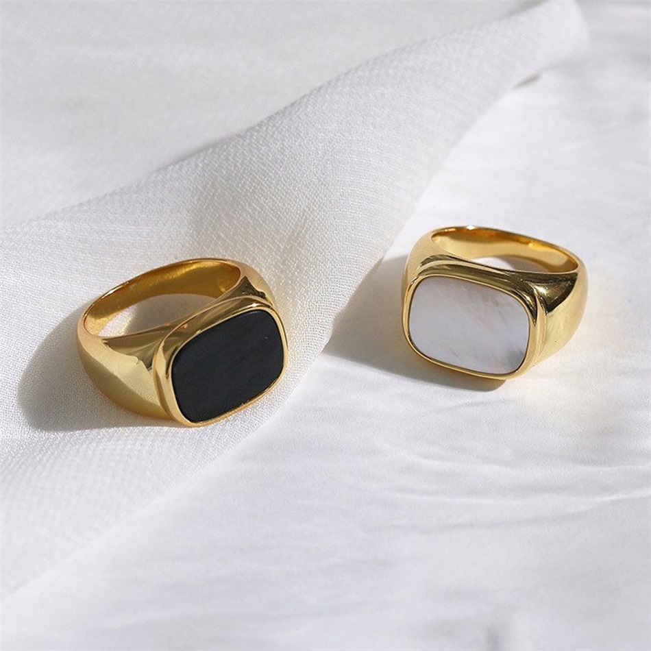 Vintage Chunky Square Shell Ri - Vintage Fashion Outlet review and price