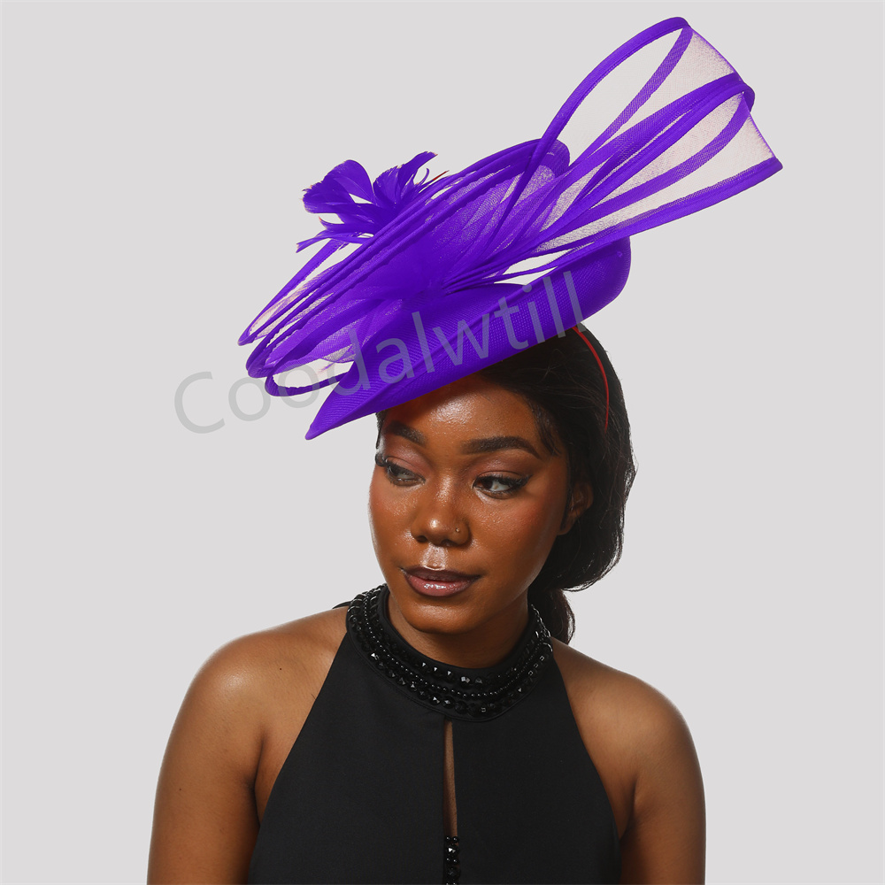 Feather Derby Hat Flower Fasci - Vintage Fashion Show review and price