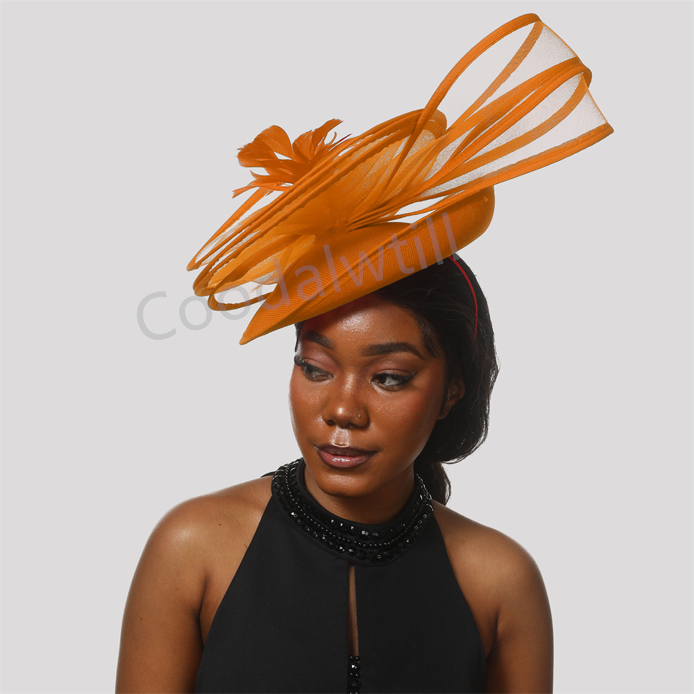 Feather Derby Hat Flower Fasci - Vintage Fashion Show review and price