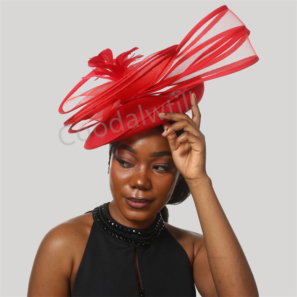 Feather Derby Hat Flower Fasci - Vintage Fashion Show review and price