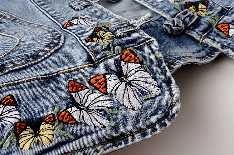 Women 2026 Spring Embroidered  - Patchwork Jean Jacket review and price