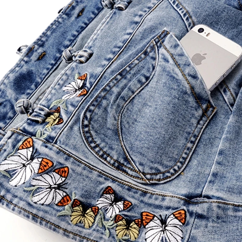 Women 2026 Spring Embroidered  - Patchwork Jean Jacket review and price