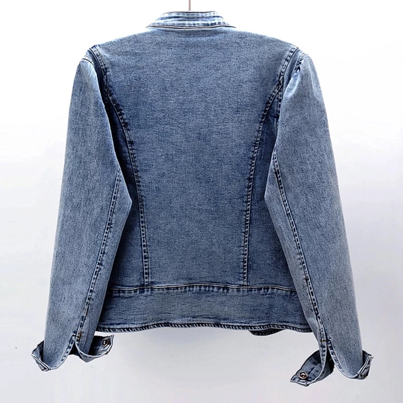 Women 2026 Spring Embroidered  - Patchwork Jean Jacket review and price