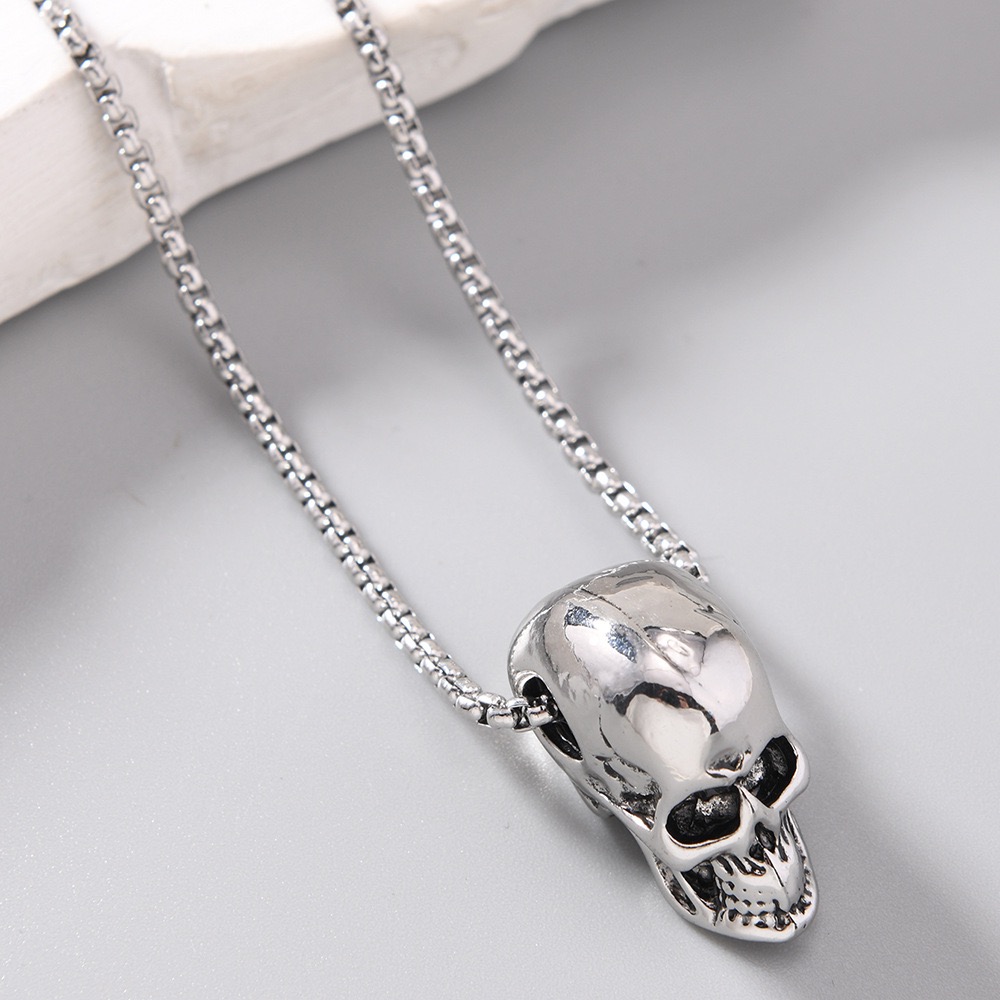 Vintage Alloy Skull Necklace G - Vintage Fashion Ideas review and price