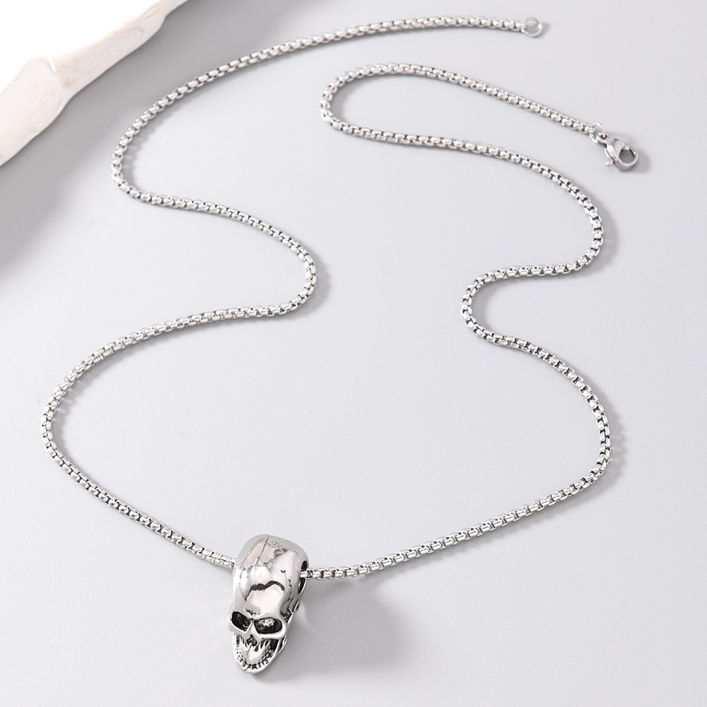 Vintage Alloy Skull Necklace G - Vintage Fashion Ideas review and price