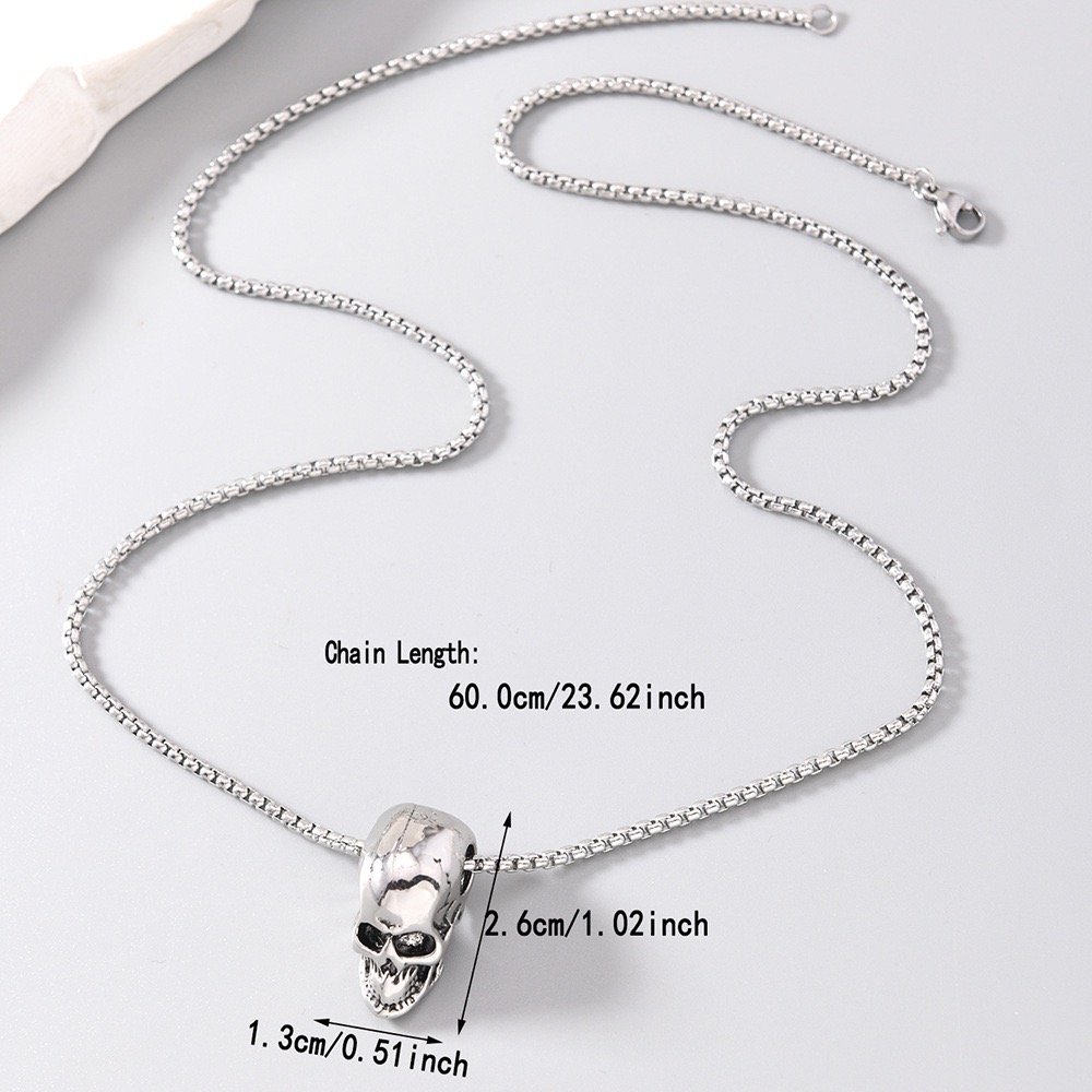 Vintage Alloy Skull Necklace G - Vintage Fashion Ideas review and price