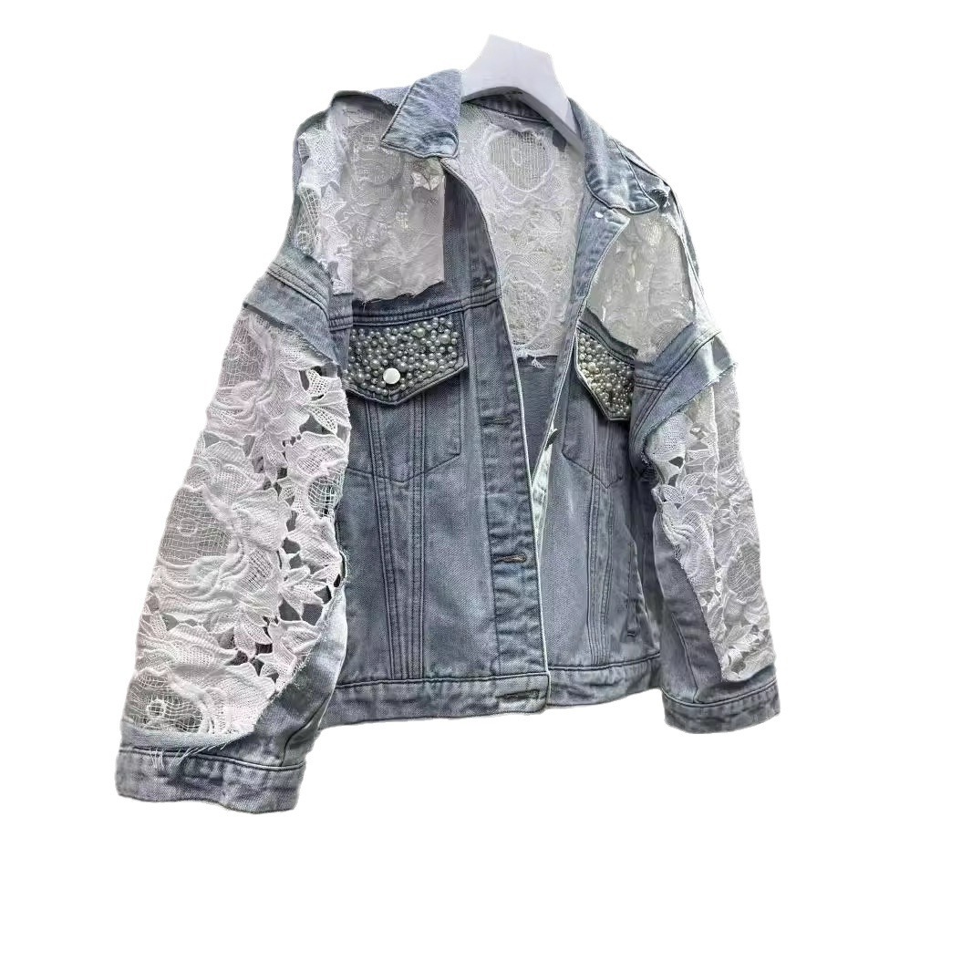 Spliced Embroidery Jacket Wome - Patchwork Jean Jacket review and price